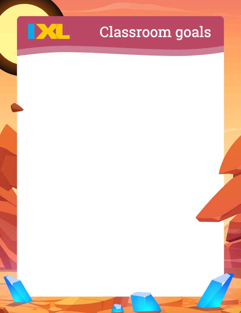 Classroom Goals Poster With Crystal Theme